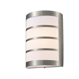 D0076  Clayton IP44 Wall Lamp 1 Light Louvre Design Stainless Steel